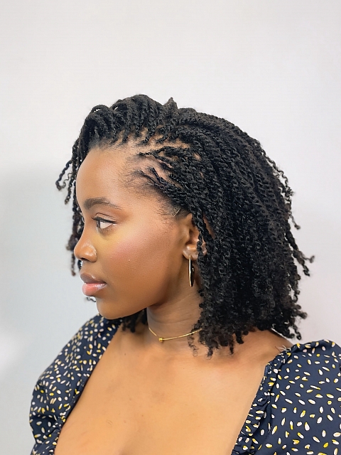 Natural Black-Tight Afro Kinky - Bulk Human Hair - Dreadlocs/Twists