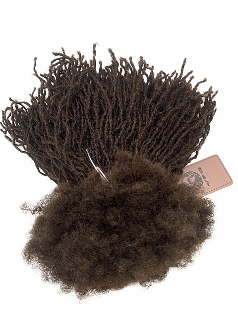 Handmade Dark Brown MicroLoc SisterLoc Human Hair Loc Extensions