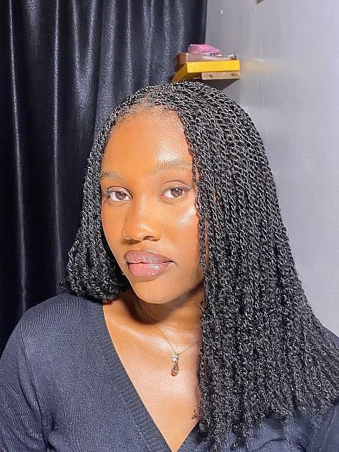 #1B-Off Black-Tight Afro Kinky - Bulk Human Hair - Dreadlocs/Twists