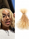 100% Full Handmade 613 Blonde Sister Locs Extensions Human Hair Dreadlock Extensions with Curly Ends