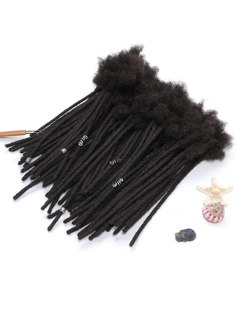 Natural Black Standard Classic Human Hair Loc Extensions