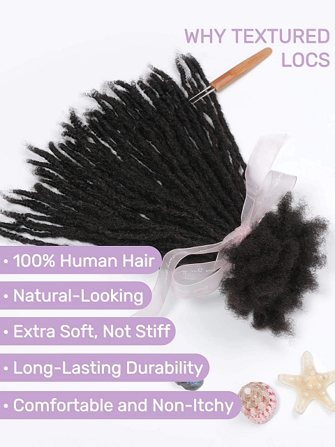 Ombre Honey Tips Textured Human Hair Loc Extensions