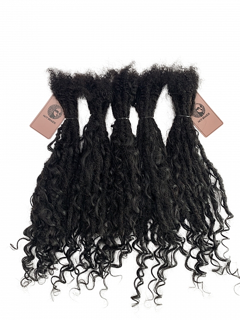 Goddess Human Hair Loc Extensions Natural Black